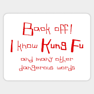 Back off!  I know Kung Fu Magnet